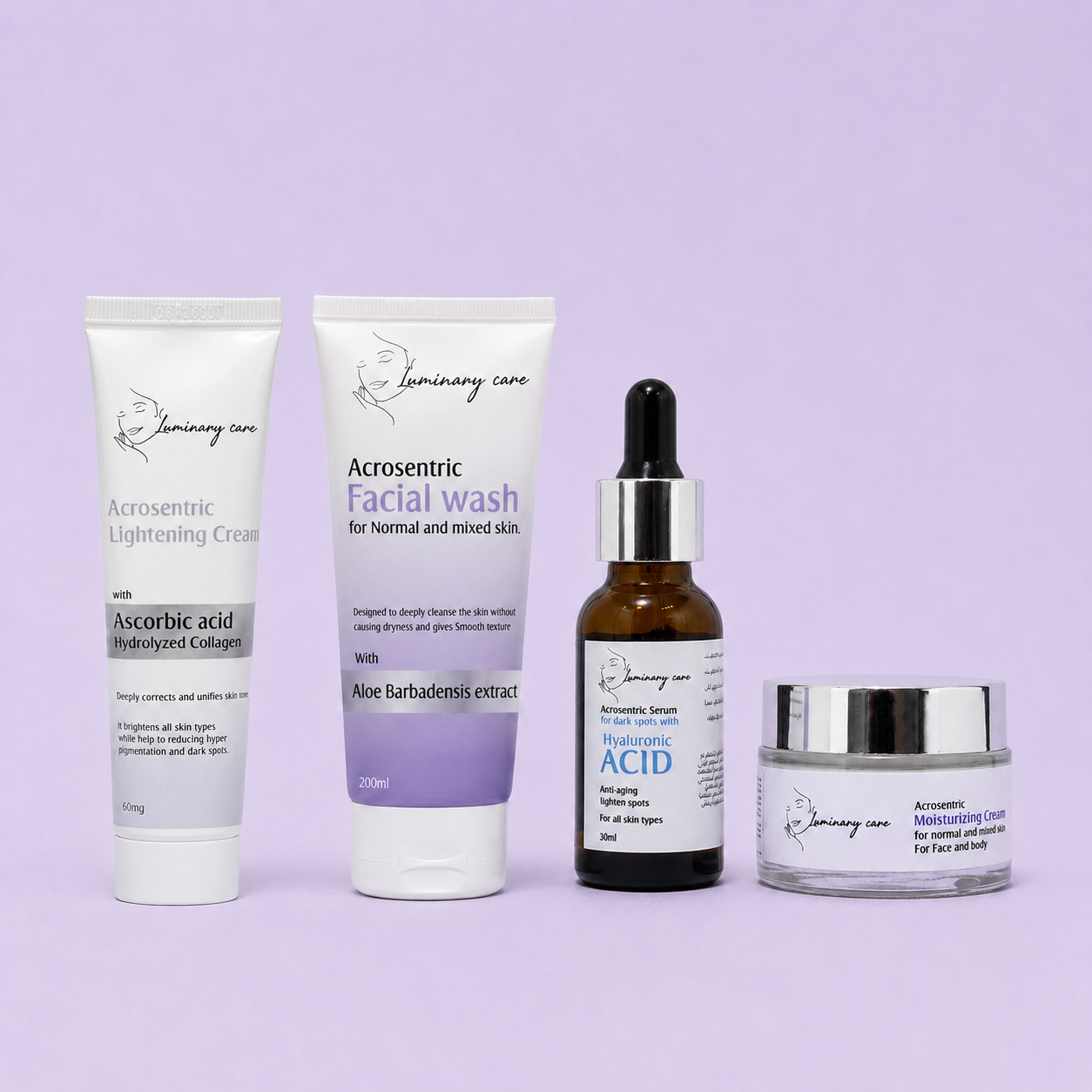 The 4-Step Ultimate Glow Bundel For (Normal &mixed & dry ) Skin